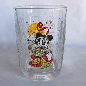 Walt Disney World 2000 McDonald's Mickey Mouse glass cup